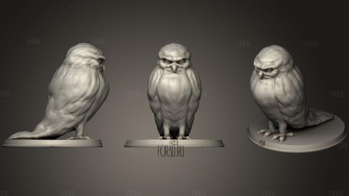 Owl123 stl model for CNC